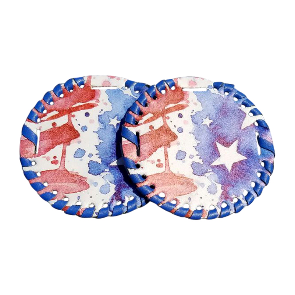 The Coral Palms® 3" EasyStitch Medallion Add-Ons One Pair - PATRIOTIC - CLOSEOUT