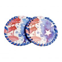 The Coral Palms� 3" EasyStitch Medallion Add-Ons One Pair - PATRIOTIC - CLOSEOUT