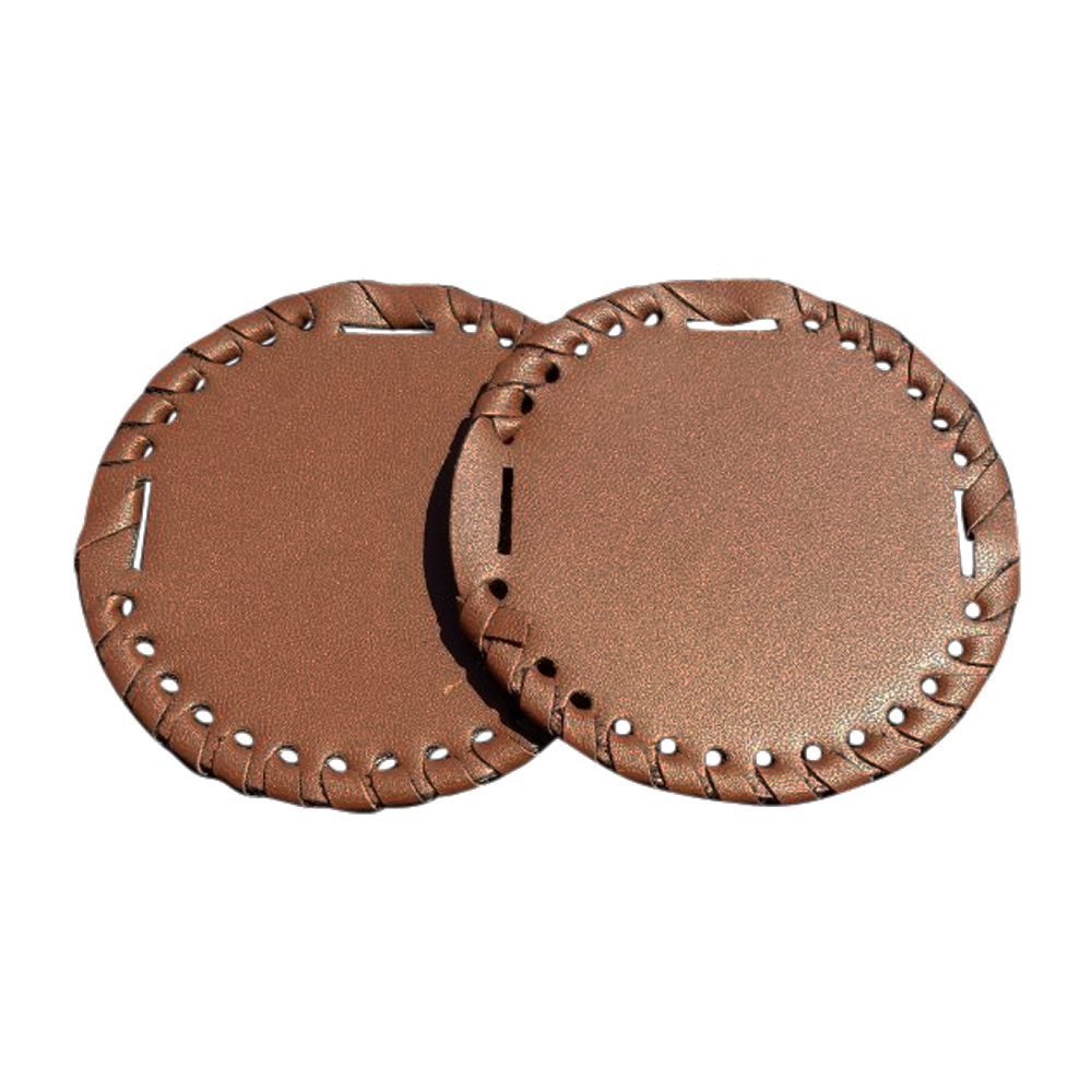 The Coral Palms® 3" EasyStitch Medallion Add-Ons One Pair - BROWN - CLOSEOUT