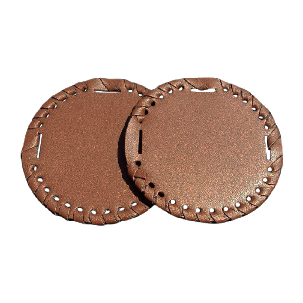 The Coral Palms® 3" EasyStitch Medallion Add-Ons One Pair - BROWN - CLOSEOUT