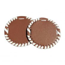 The Coral Palms® 3" EasyStitch Medallion Add-Ons One Pair - BROWN/WHITE - CLOSEOUT