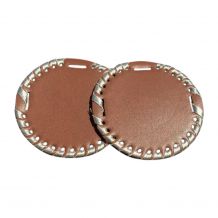 The Coral Palms® 3" EasyStitch Medallion Add-Ons One Pair - BROWN/CHAMPAGNE GOLD - CLOSEOUT