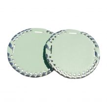 The Coral Palms® 3" EasyStitch Medallion Add-Ons One Pair - MINT/SILVER - CLOSEOUT