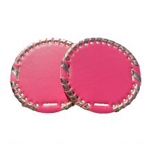 The Coral Palms� 3" EasyStitch Medallion Add-Ons One Pair - HOT PINK/CHAMPAGNE GOLD - CLOSEOUT