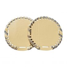 The Coral Palms� 3" EasyStitch Medallion Add-Ons One Pair - TAN/CHAMPAGNE GOLD - CLOSEOUT
