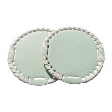 The Coral Palms� 3" EasyStitch Medallion Add-Ons One Pair - MINT/WHITE - CLOSEOUT