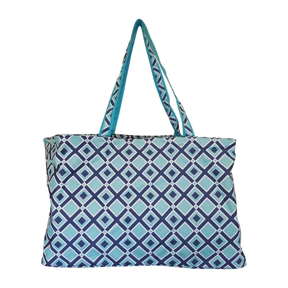 Times Square Print Ultimate Tote - TURQUOISE TRIM - CLOSEOUT