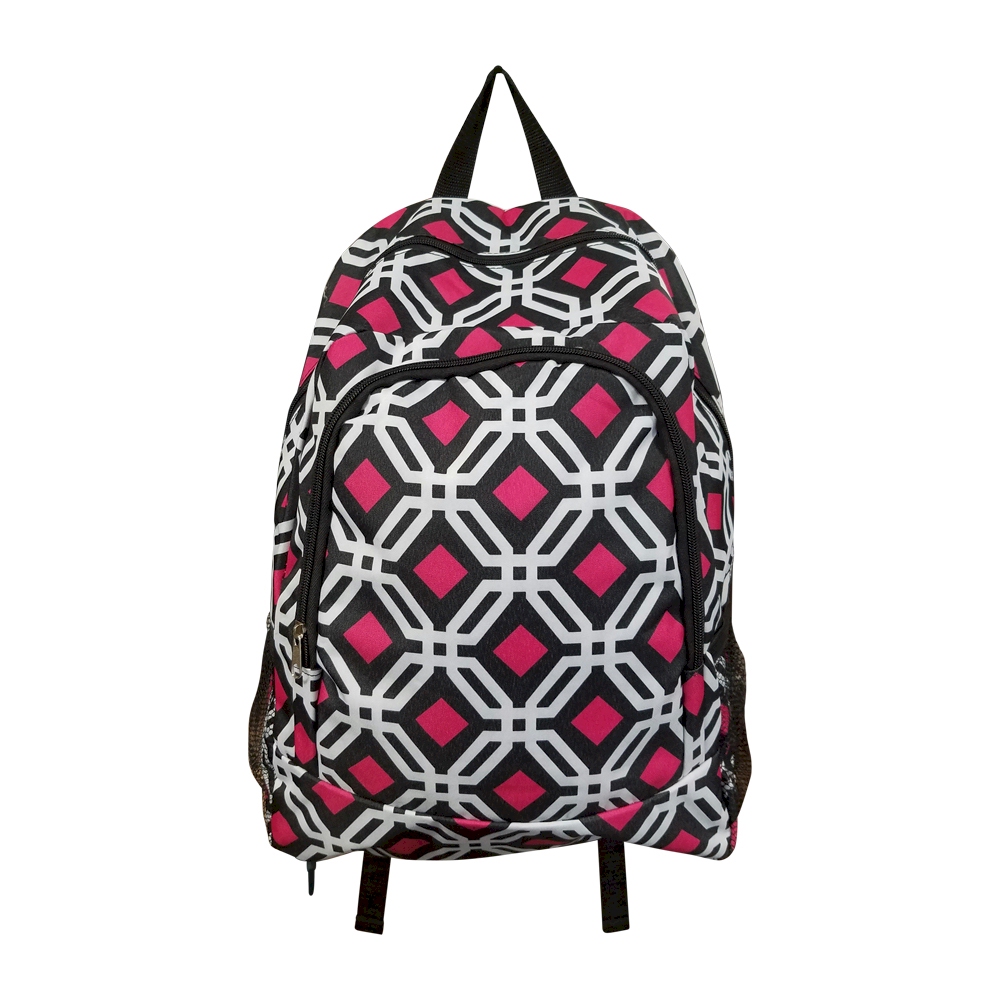 Graphic Print Backpack Embroidery Blanks - BLACK TRIM - CLOSEOUT