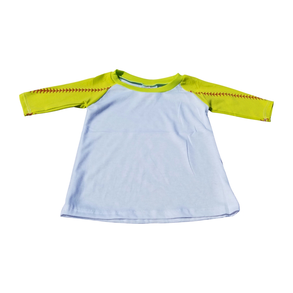 The Coral Palms® Toddler Sports Raglan Shirt - SOFTBALL/WHITE - CLOSEOUT