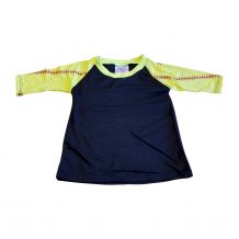 The Coral Palms Toddler Sports Raglan Shirt - SOFTBALL/BLACK - CLOSEOUT