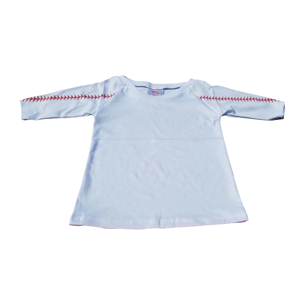 The Coral Palms® Toddler Sports Raglan Shirt - BASEBALL/WHITE - CLOSEOUT