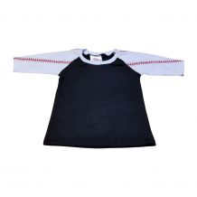 The Coral Palms� Toddler Sports Raglan Shirt - BASEBALL/BLACK - CLOSEOUT