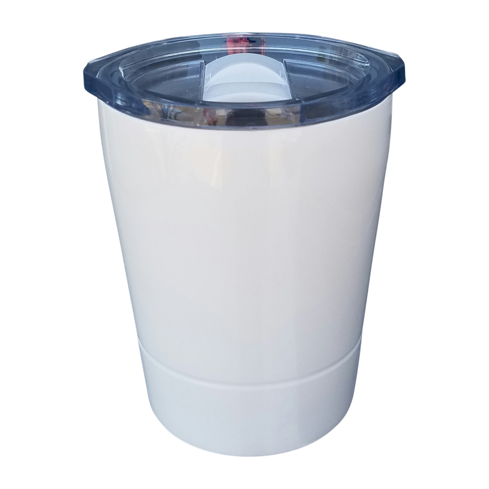 8oz Double Wall Stainless Steel Super Tumbler - WHITE - CLOSEOUT