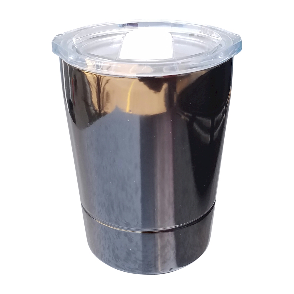 8oz Double Wall Stainless Steel Super Tumbler - BLACK - CLOSEOUT
