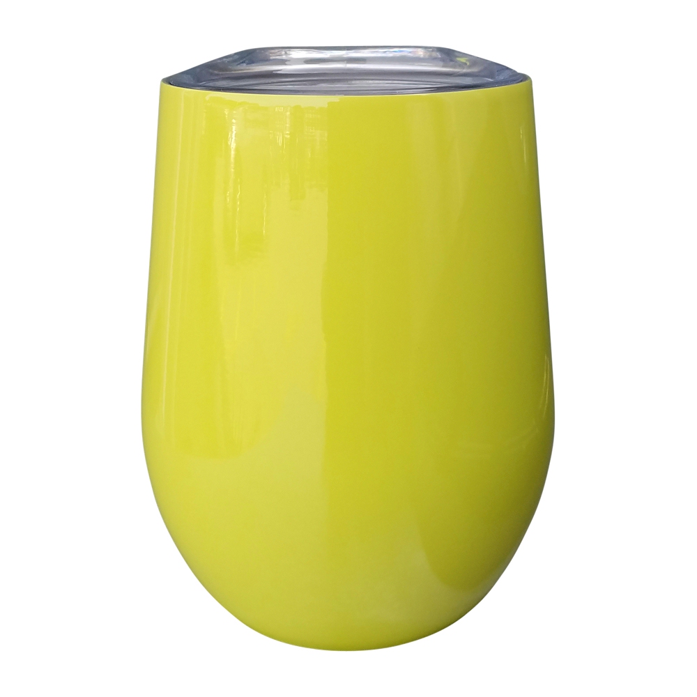 9oz Double Wall Stainless Steel Stemless Wine Tumblers - YELLOW