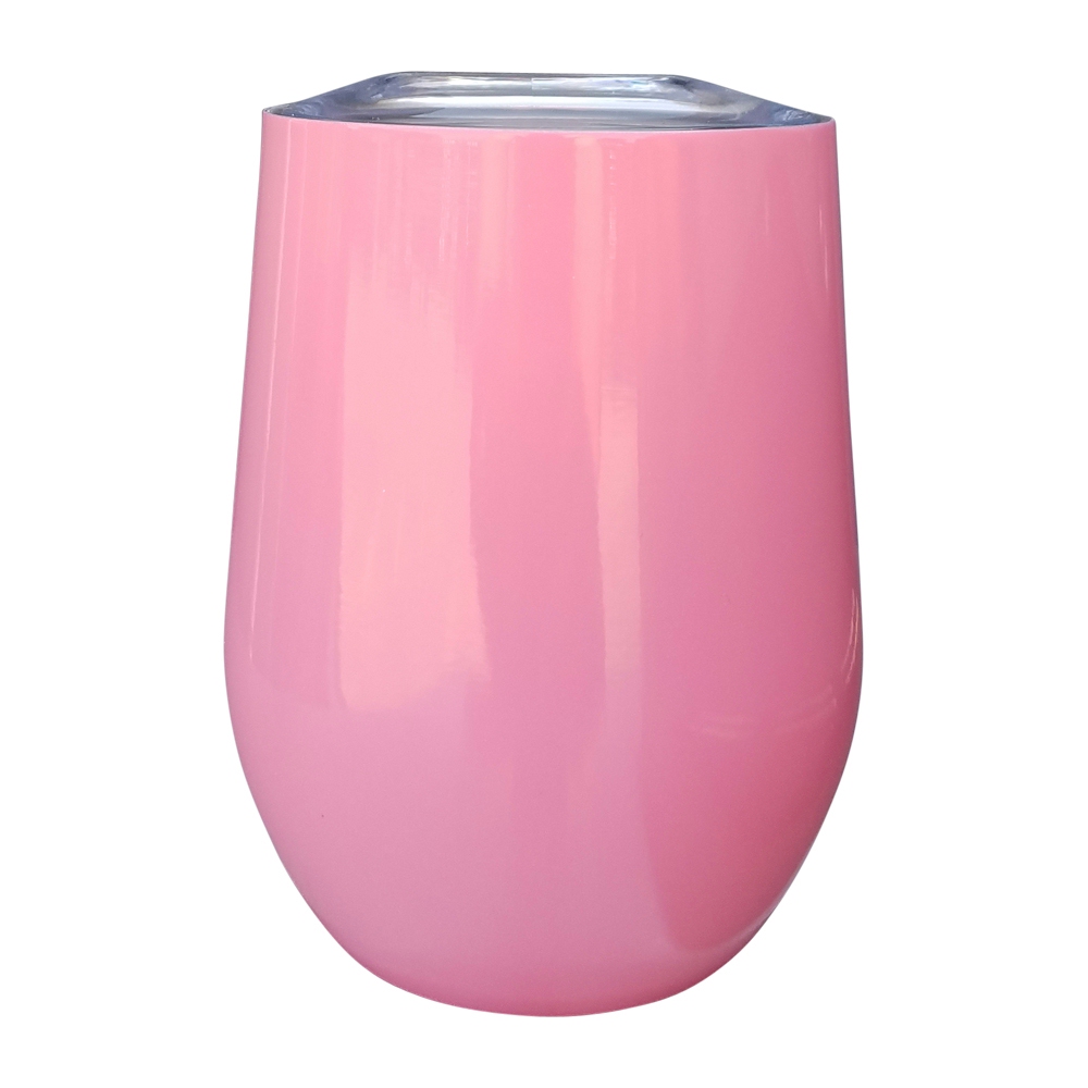 9oz Double Wall Stainless Steel Stemless Wine Tumblers - PINK