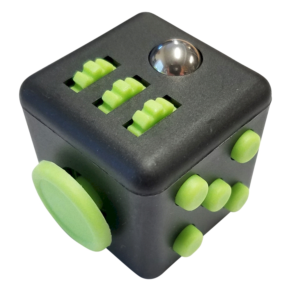 Fidget Cube  - BLACK/LIME - CLOSEOUT