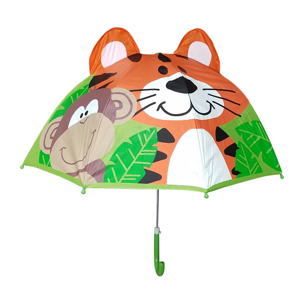 Child's Character Umbrella with 24" Diameter - TIGER & MONKEY