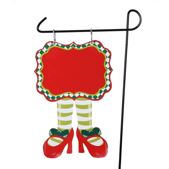 Double-Sided North Pole Garden Banner - GIRL ELF - CLOSEOUT