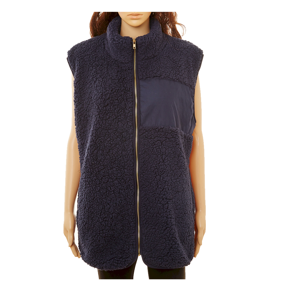 The Coral Palms® Fleece-Lined Sherpa Vest - NAVY - CLOSEOUT