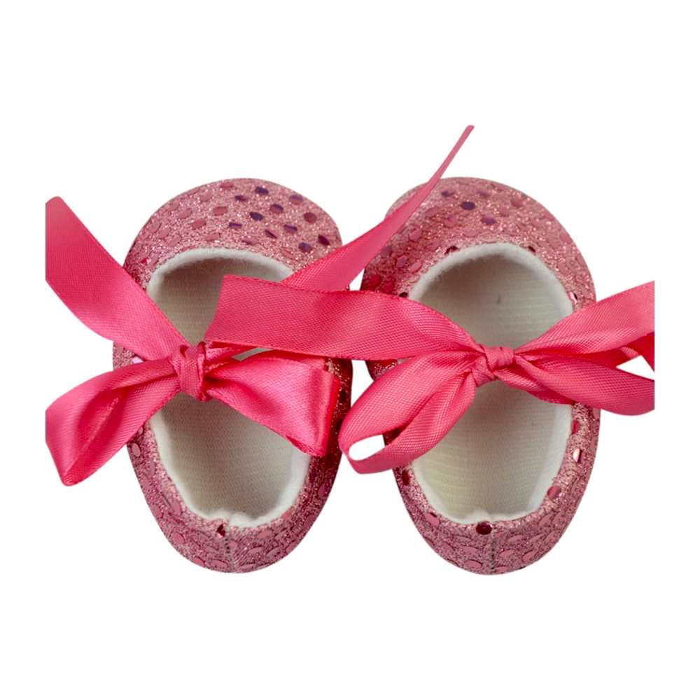 Sequin Baby Crib Shoes - LIGHT PINK - CLOSEOUT