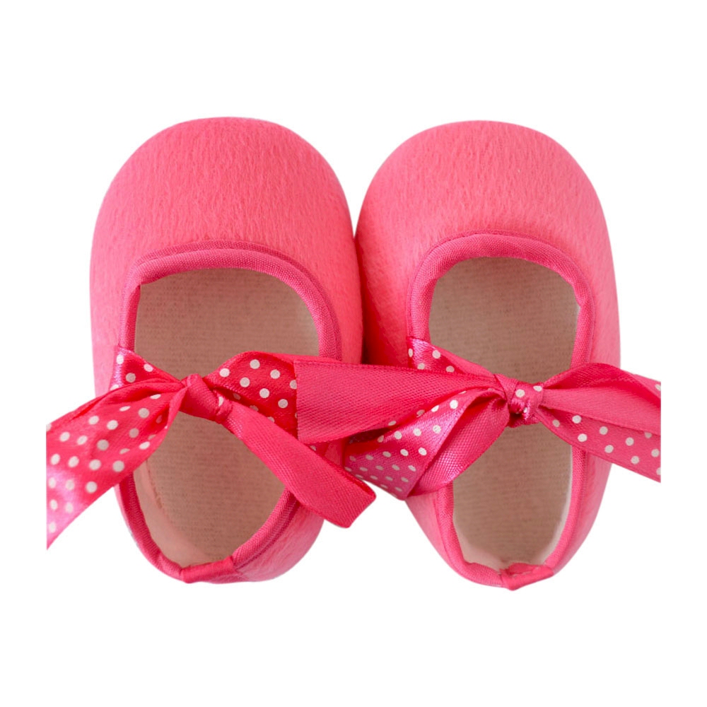 Soft & Fuzzy Baby Crib Shoes - HOT PINK - CLOSEOUT
