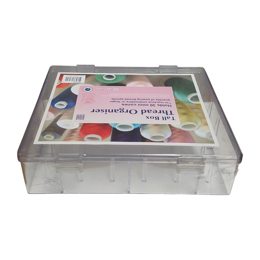 Isacord and Poly-X40 30 Spool Clear Stackable Thread Storage Box - Case of 6