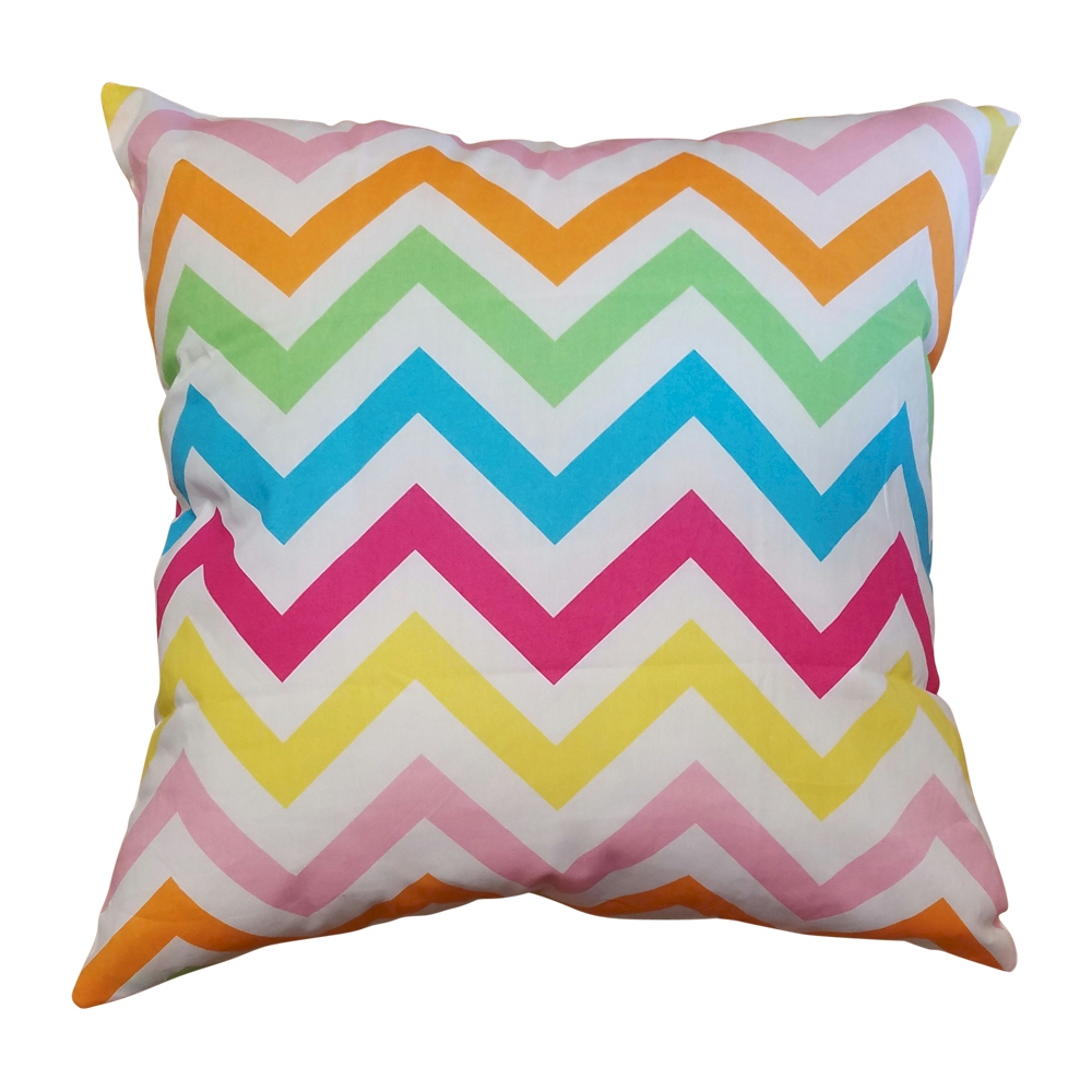 Throw Pillow Cover in Chevron Print - MULTI-COLOR - CLOSEOUT