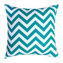 Throw Pillow Cover in Chevron Print - TEAL - CLOSEOUT