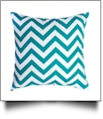Throw Pillow Cover in Chevron Print - TEAL - CLOSEOUT