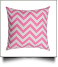 Throw Pillow Cover in Chevron Print - PINK - CLOSEOUT