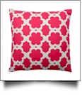 Throw Pillow Cover in Floral Pattern Print - HOT PINK - CLOSEOUT