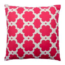 Throw Pillow Cover in Floral Pattern Print - HOT PINK - CLOSEOUT