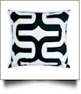 Throw Pillow Cover in Jumbo Geometric Print - BLACK - CLOSEOUT
