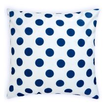 Throw Pillow Cover in Jumbo Dotty Print - NAVY - CLOSEOUT