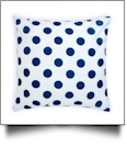 Throw Pillow Cover in Jumbo Dotty Print - NAVY - CLOSEOUT
