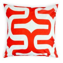 Throw Pillow Cover in Jumbo Geometric Print - RED - CLOSEOUT
