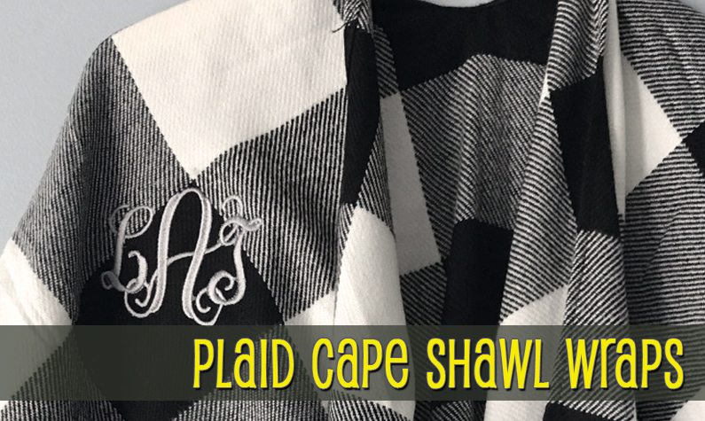 Buffalo Plaid Cape Shawl Wraps