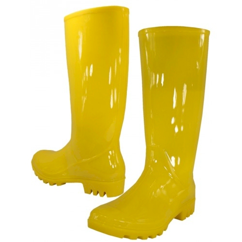 13.5" Women's Rain Boots - YELLOW - CLOSEOUT