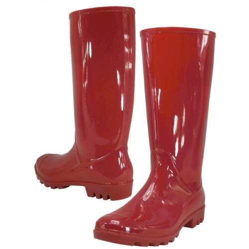 13.5" Women's Rain Boots - RED - CLOSEOUT