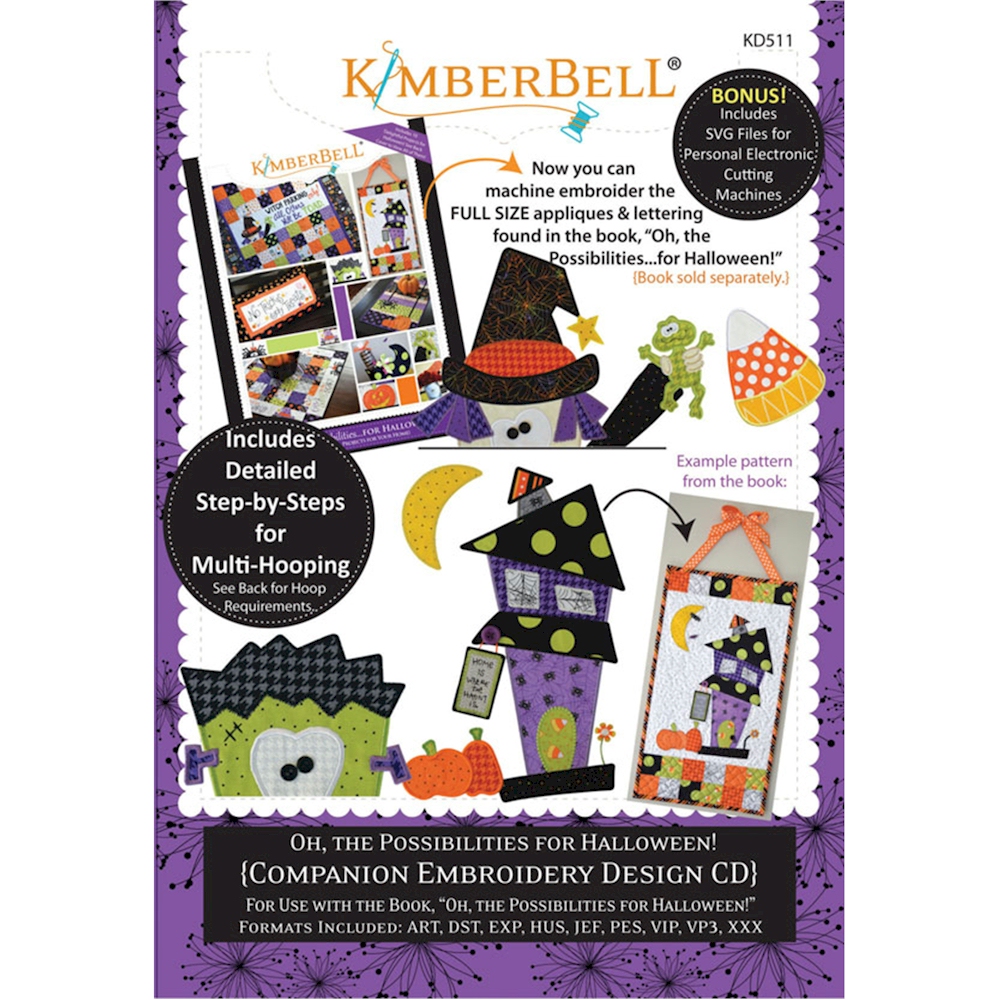 Oh, The Possibilities for Halloween! Embroidery Designs by Kimberbell Designs