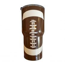30oz Double Wall Stainless Steel Super Tumbler - FOOTBALL - CLOSEOUT