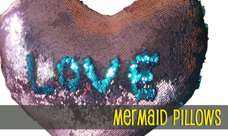 Reversible Sequin Mermaid Pillows
