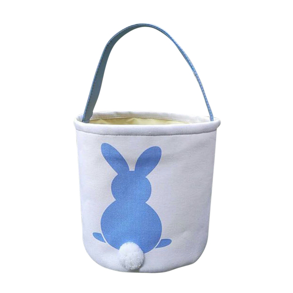 Easter Bunny Tail Bucket Tote - BLUE - CLOSEOUT