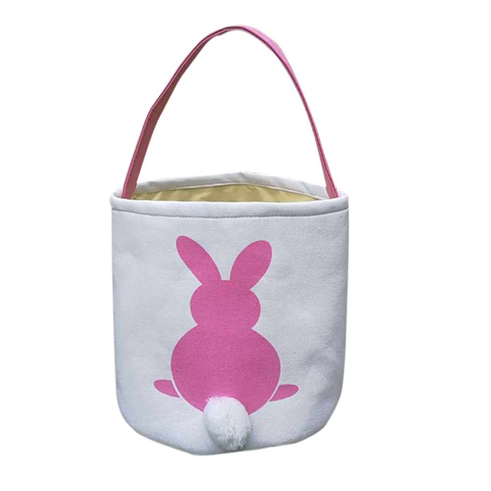 Easter Bunny Tail Bucket Tote - PINK - CLOSEOUT