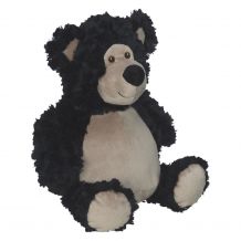 Embroidery Buddy Stuffed Animal - Bobby Buddy Bear, Black 16" 