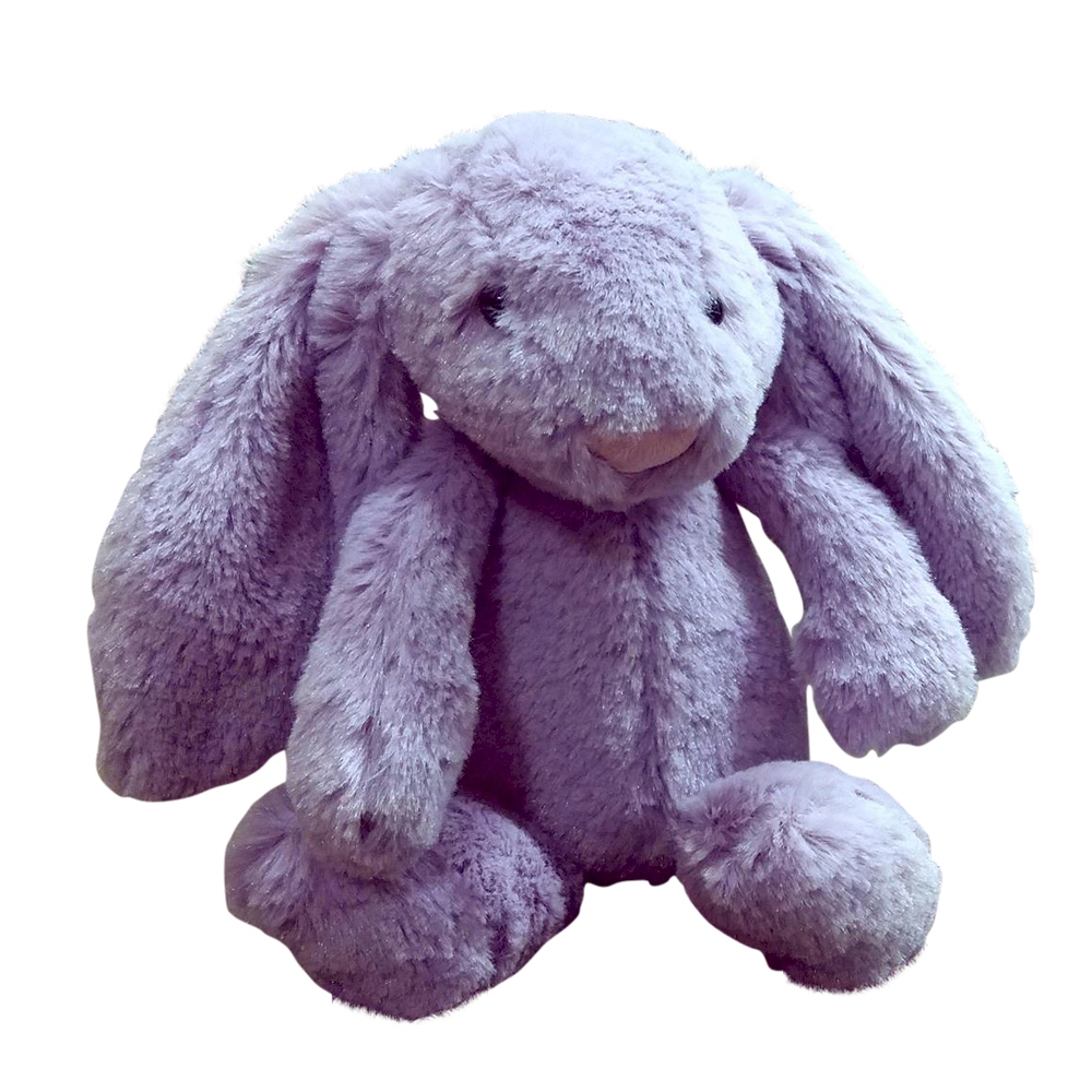 Small 10" Long-Eared Plush Easter Bunny - LAVENDER - CLOSEOUT