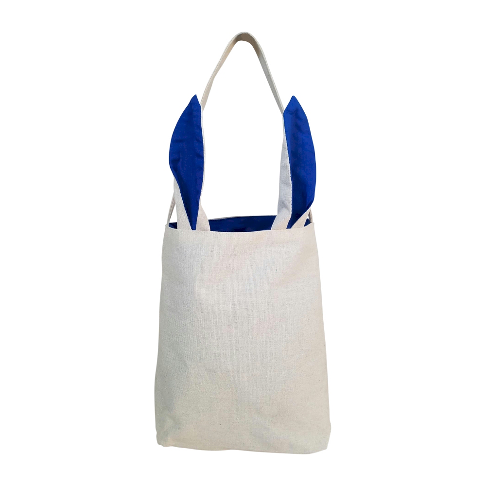 Canvas Bunny Ear Easter Tote - BLUE - CLOSEOUT