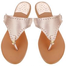 The Coral Palms® EasyStitch Celia T-Strap Sandal - ROSE GOLD - CLOSEOUT