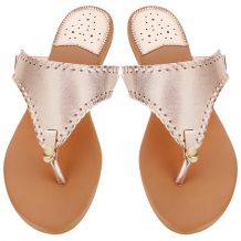 The Coral Palms® EasyStitch Celia T-Strap Sandal - ROSE GOLD - CLOSEOUT